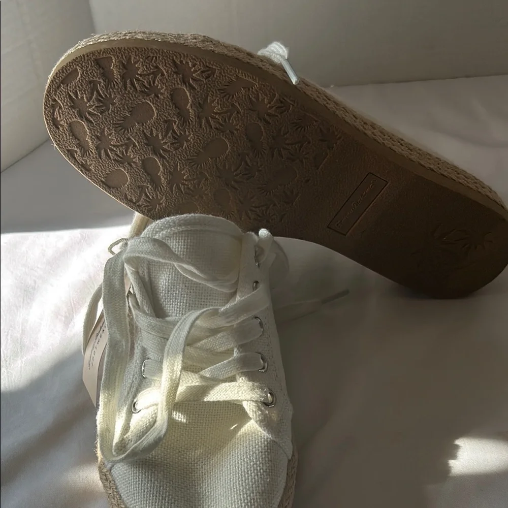 Tommy Bahama White Canvas Espadrilles